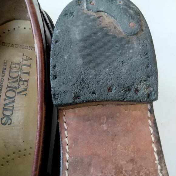 Allen Edmonds Brown Leather Loafers Beaumont Men's Size AAA 11.5 30015 - Picture 10 of 12